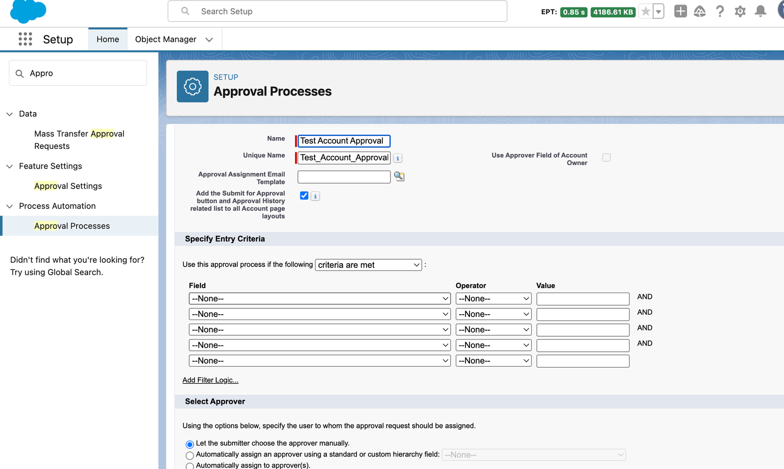 approval process config